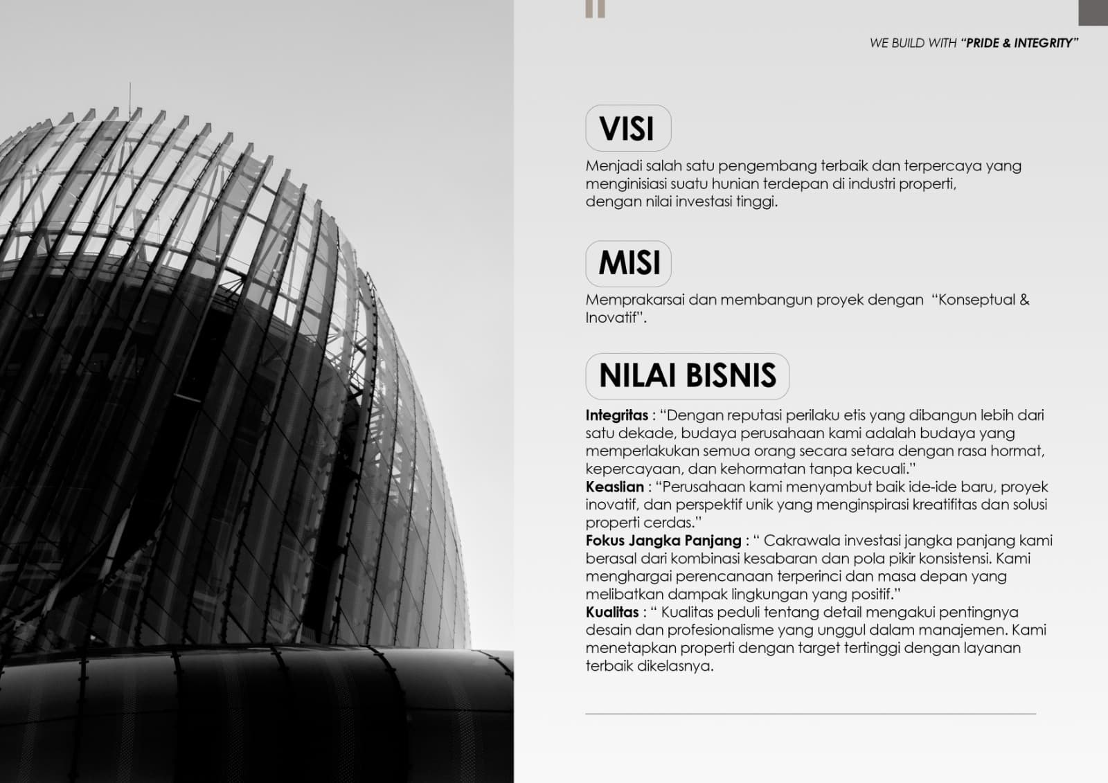 Visi, Misi & Nilai Bisnis